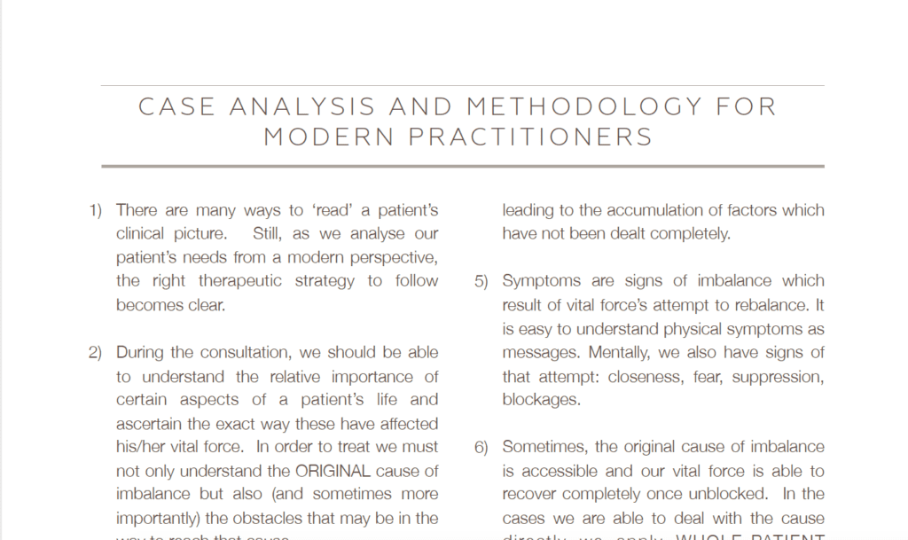 Case Analysis and methodology for modern practitioners